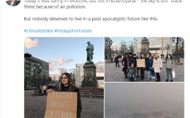 Экоактивистка Грета Тунберг поддержала Красноярск в&nbsp;борьбе против «чёрного неба»